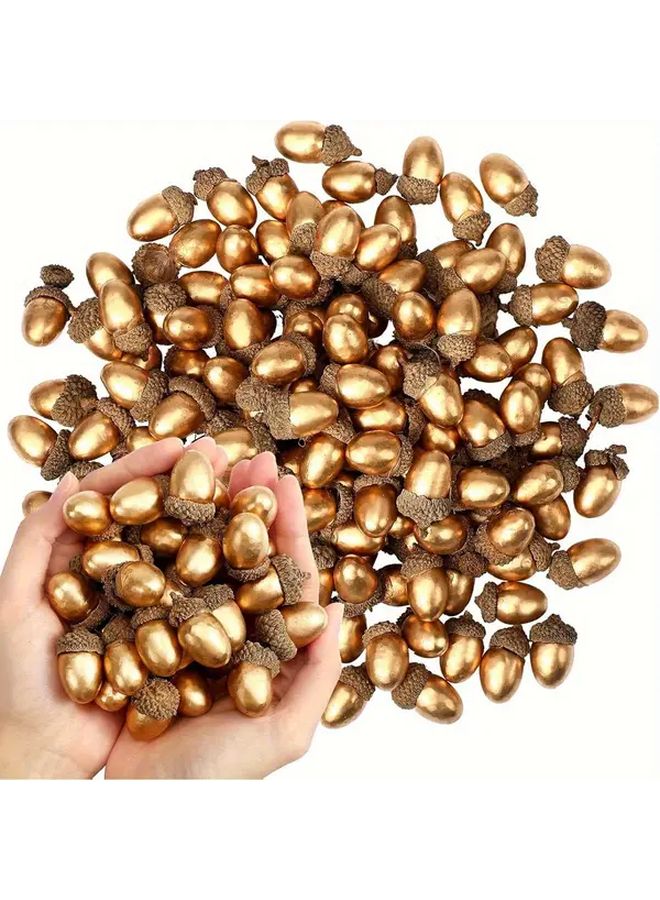 1pc Artificial Acorns With Shells And Pinecone Caps Fall Decor - Image 1
